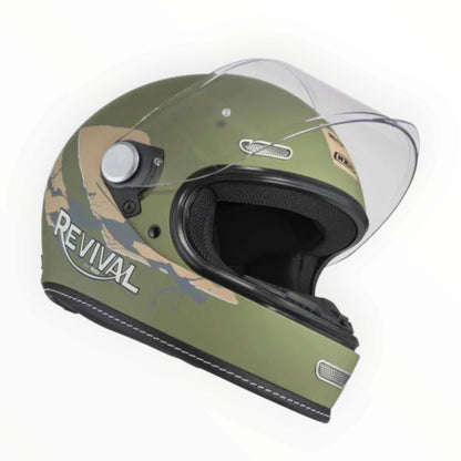 NZI HELMETS  ”REVIVAL"  フルフェイスヘルメット【Footprint Green/Grey Matt】装飾品