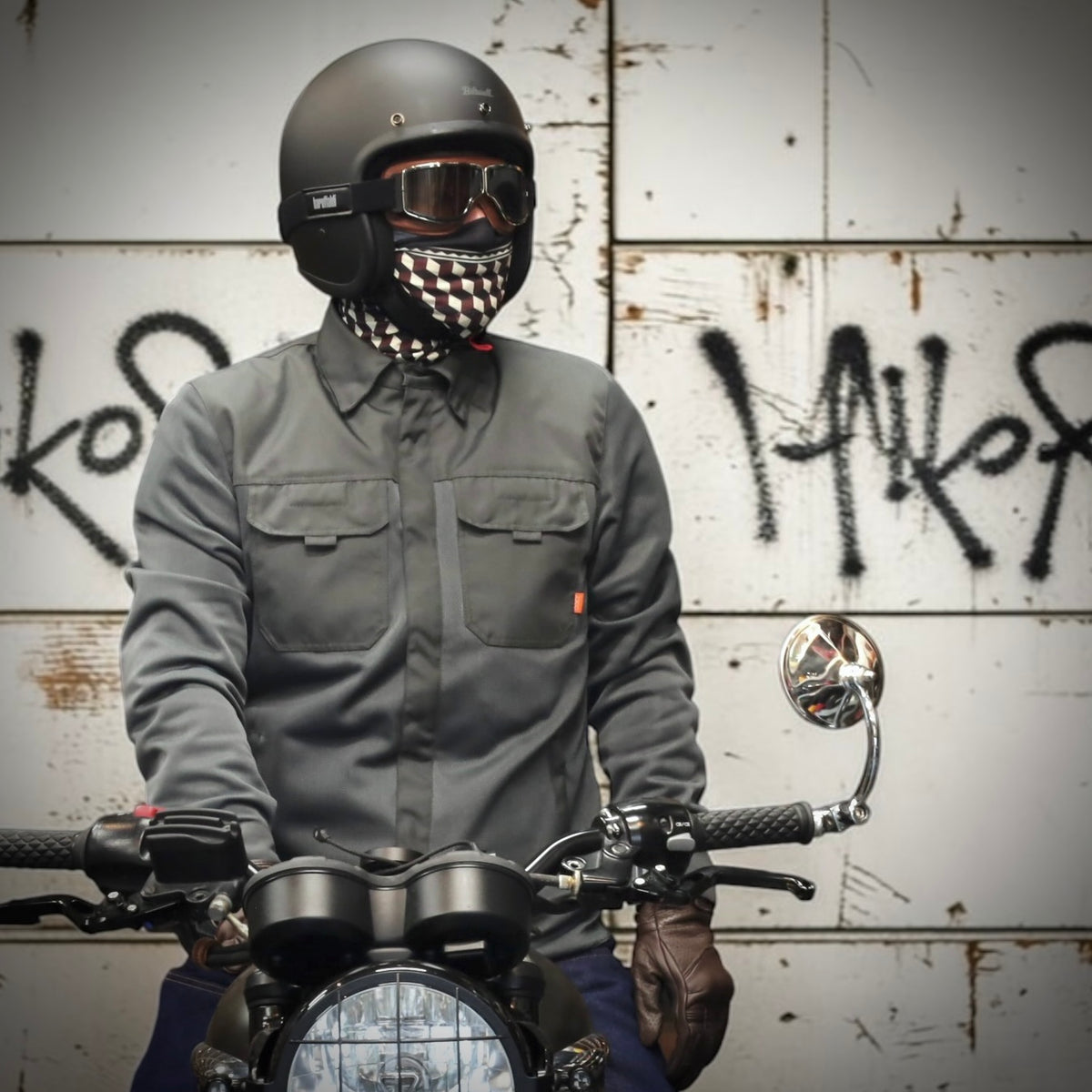 MERLIN（マーリン）メッシュジャケット "AERO MESH D3O RIDING SHIRT" 【ダークグレー】