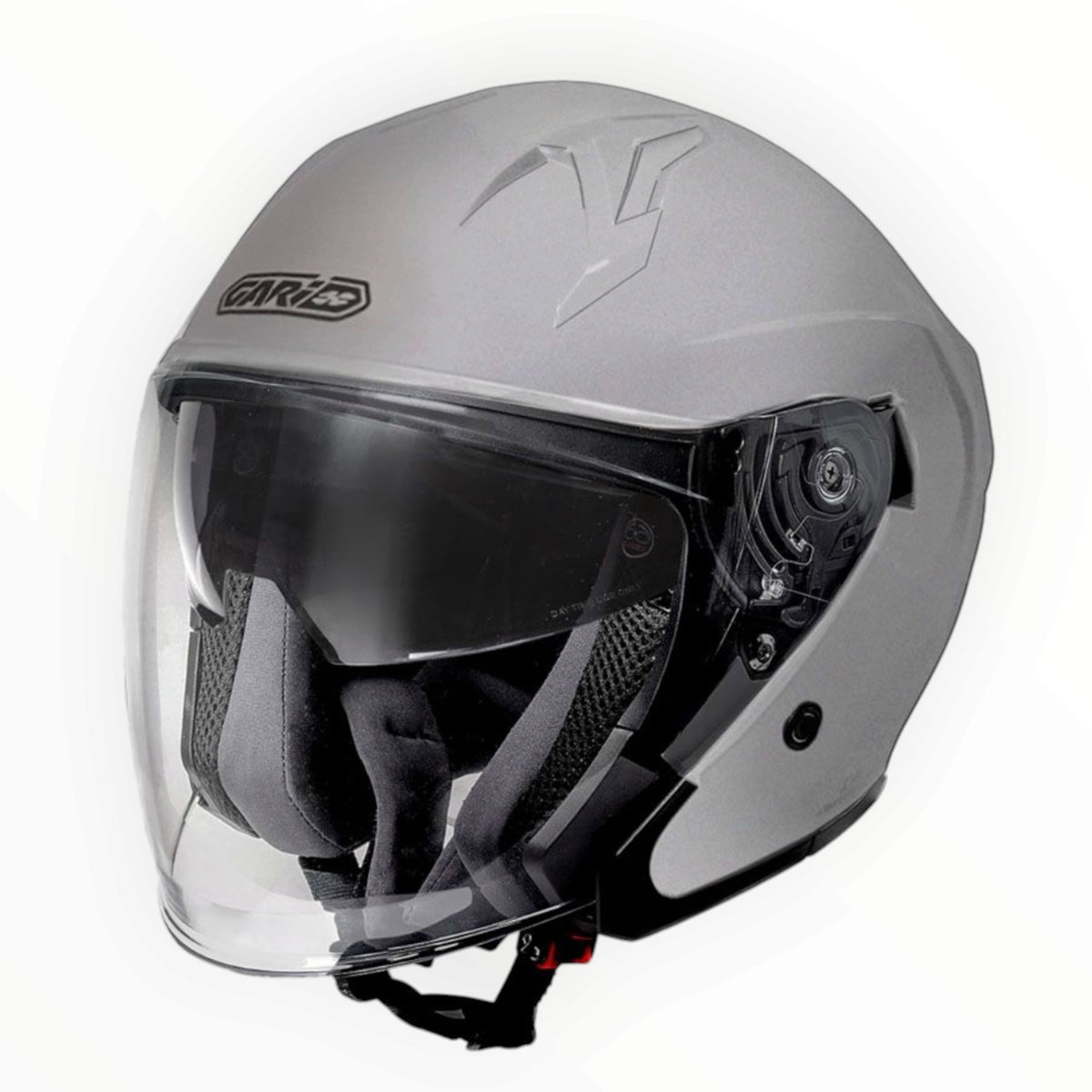 GARIBALDI（ガリバルディ）G40 Sunvisor ジェットヘルメット【Matt Silver】装飾品