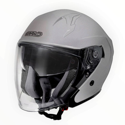 GARIBALDI（ガリバルディ）G40 Sunvisor ジェットヘルメット【Matt Silver】装飾品