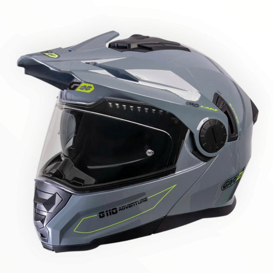 GARIBALDI（ガリバルディ）G110 Adventure Flip-up システムヘルメット【Grey-Fluor】装飾品