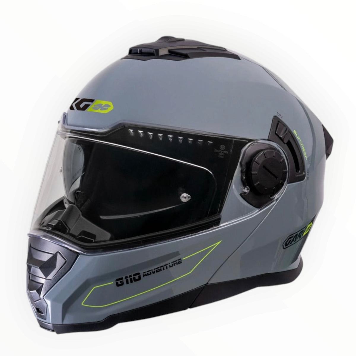 GARIBALDI（ガリバルディ）G110 Adventure Flip-up システムヘルメット【Grey-Fluor】装飾品