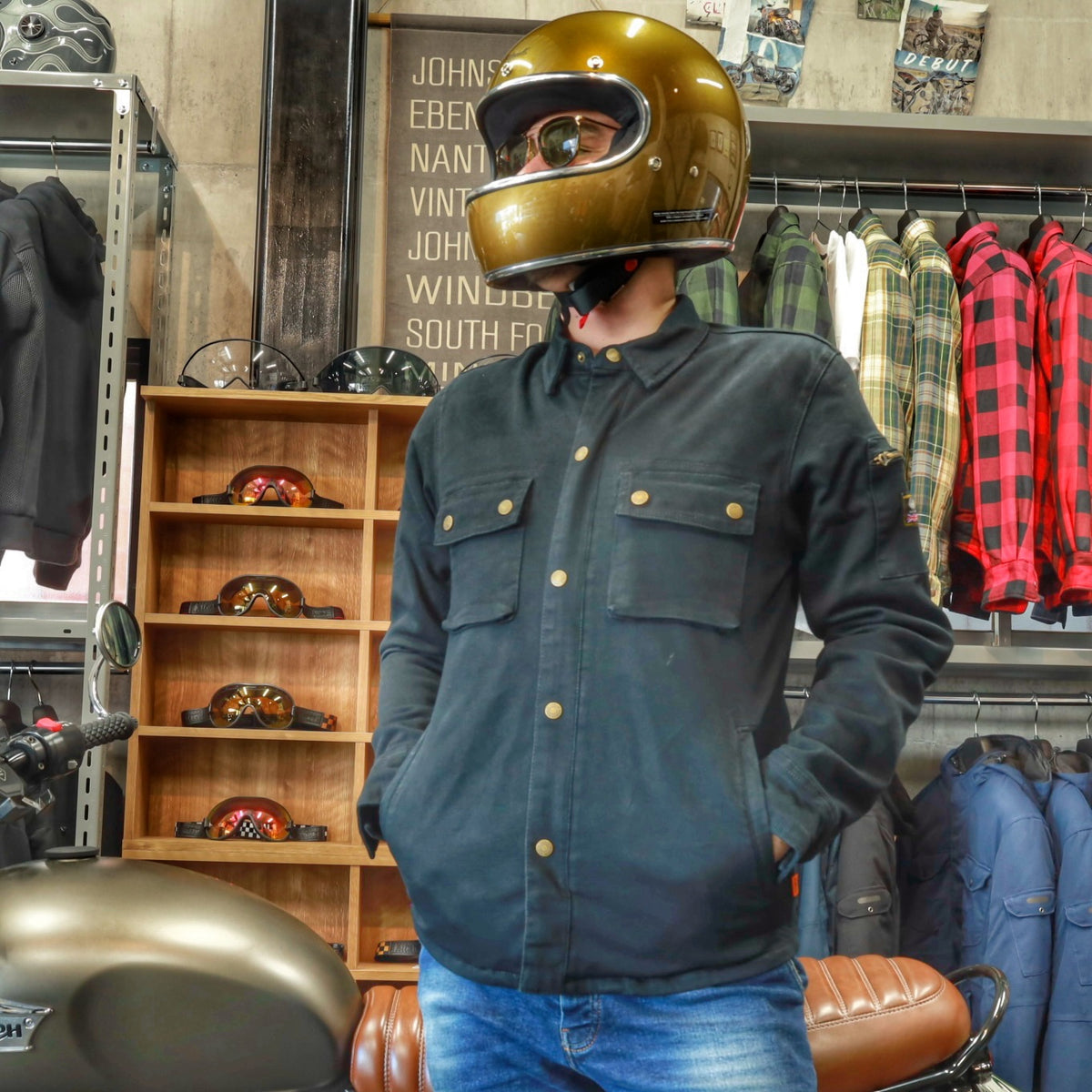 ストレッチシャツジャケット  ”Brody D3O Single Layer Riding Shirt”【ブラック】
