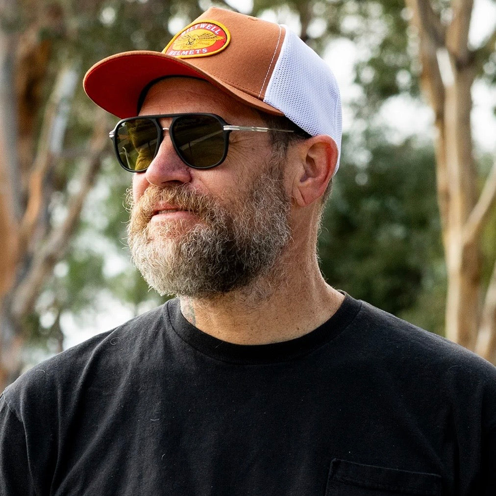 Biltwell ビルトウェル メッシュキャップ "patch Trucker Hat" 【ブラウン/ホワイト】