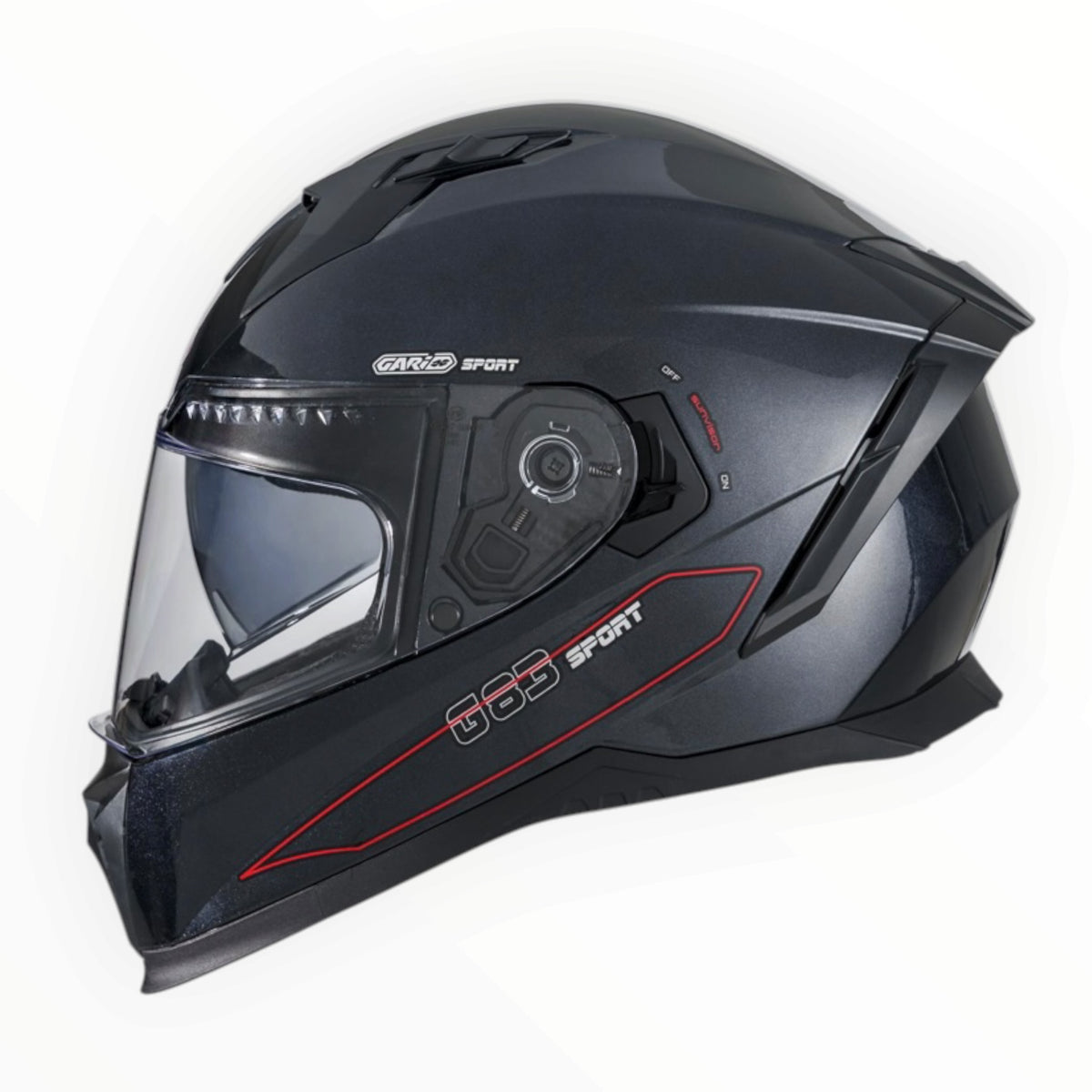 GARIBALDI（ガリバルディ）G83 Sport フルフェイスヘルメット【Pearl Black】装飾品