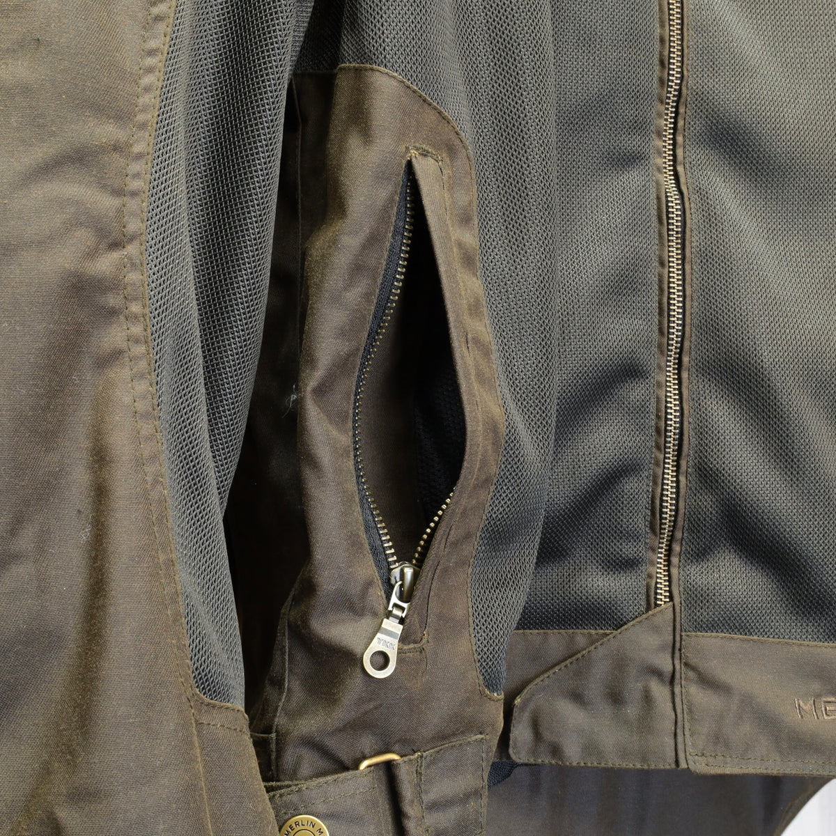 MERLIN （マーリン） ワックスコットンメッシュジャケット "WALTHAM D3O COTEC AIR JACKET" 【オリーブ】