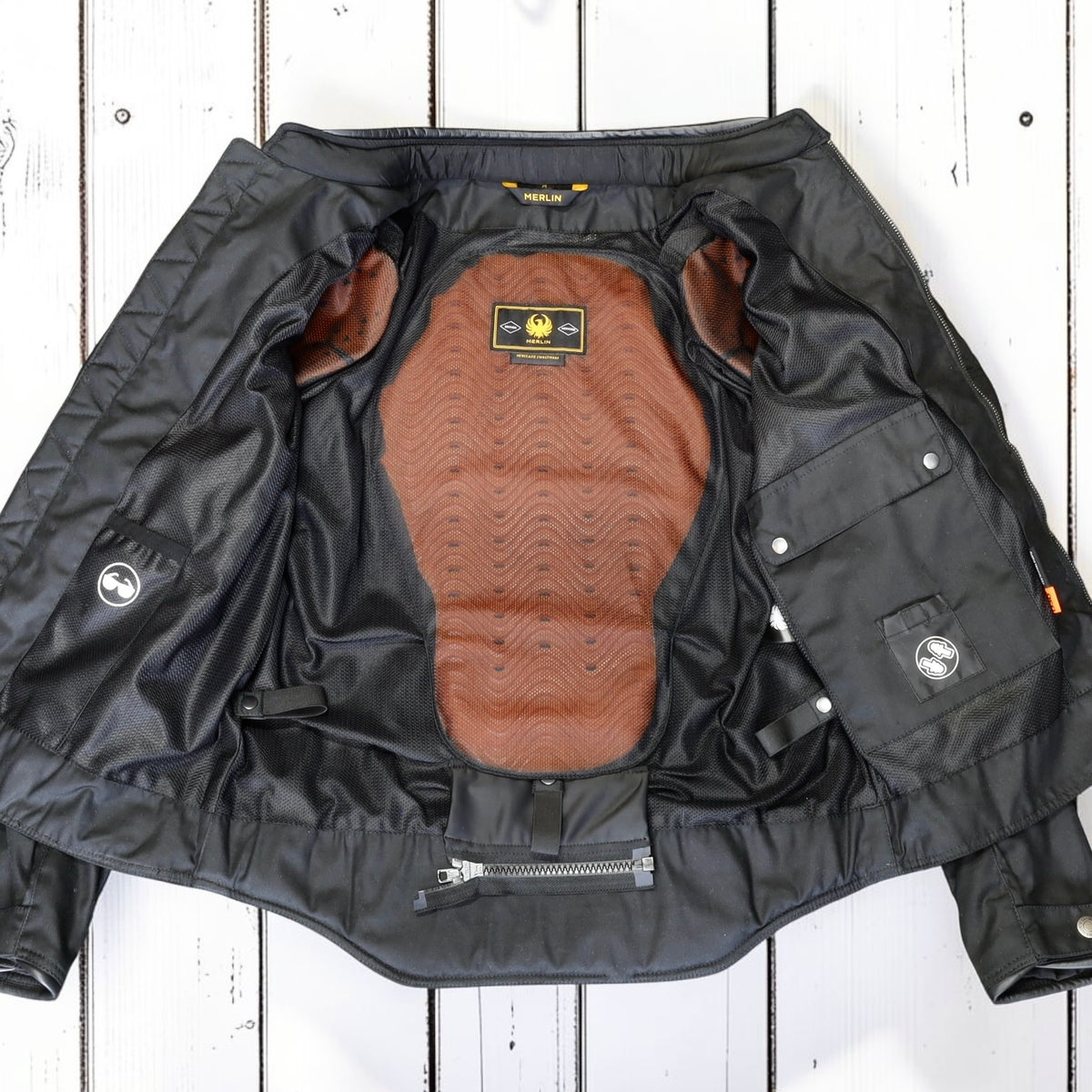 MERLIN （マーリン） ワックスコットンメッシュジャケット "WALTHAM D3O COTEC AIR JACKET" 【ブラック】