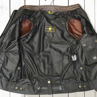 MERLIN （マーリン） パンチングレザーレザージャケット 　"ICON D3O LEATHER JACKET" 【ブラウン/クリーム】