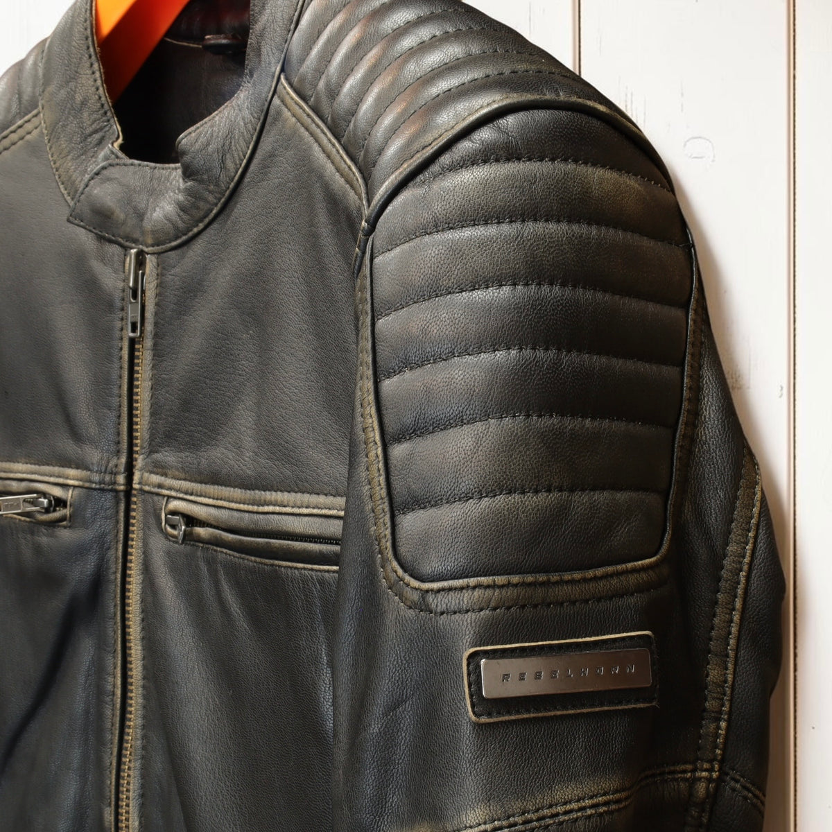 REBELHORN（レベルホーン）レザージャケット "Hunter II Leather Jacket " 【ヴィンテージブラウン】