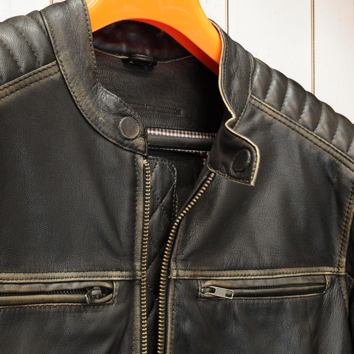 REBELHORN（レベルホーン）レザージャケット "Hunter II Leather Jacket " 【ヴィンテージブラウン】