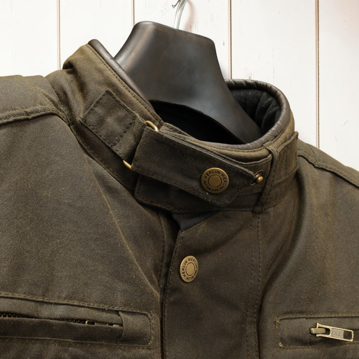 MERLIN （マーリン） 防寒最強 ワックスコットンジャケット "Barton II Waxed Cotton Jacket" 【オリーブ】