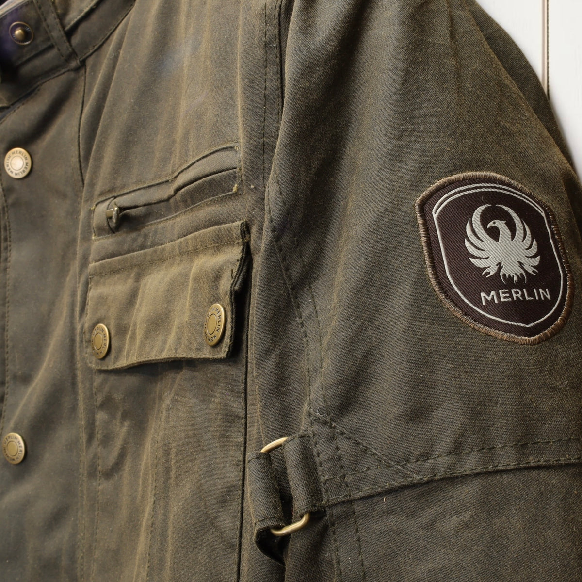 MERLIN （マーリン） 防寒最強 ワックスコットンジャケット "Barton II Waxed Cotton Jacket" 【オリーブ】