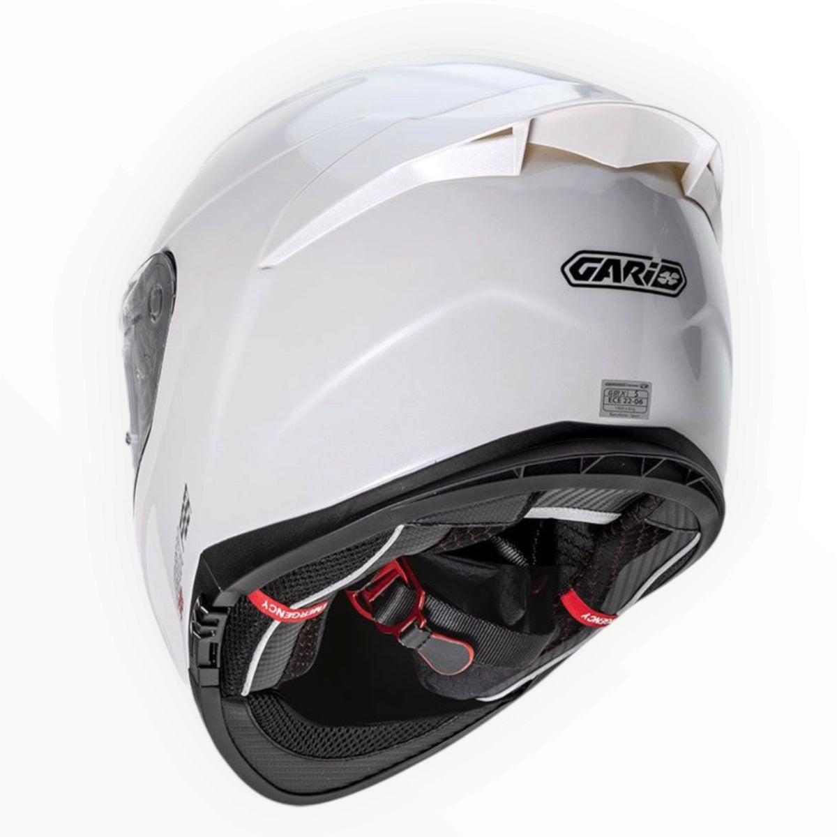 GARIBALDI（ガリバルディ）G91X Fiber Pinlock Sport  フルフェイスヘルメット【Pearl White】装飾品