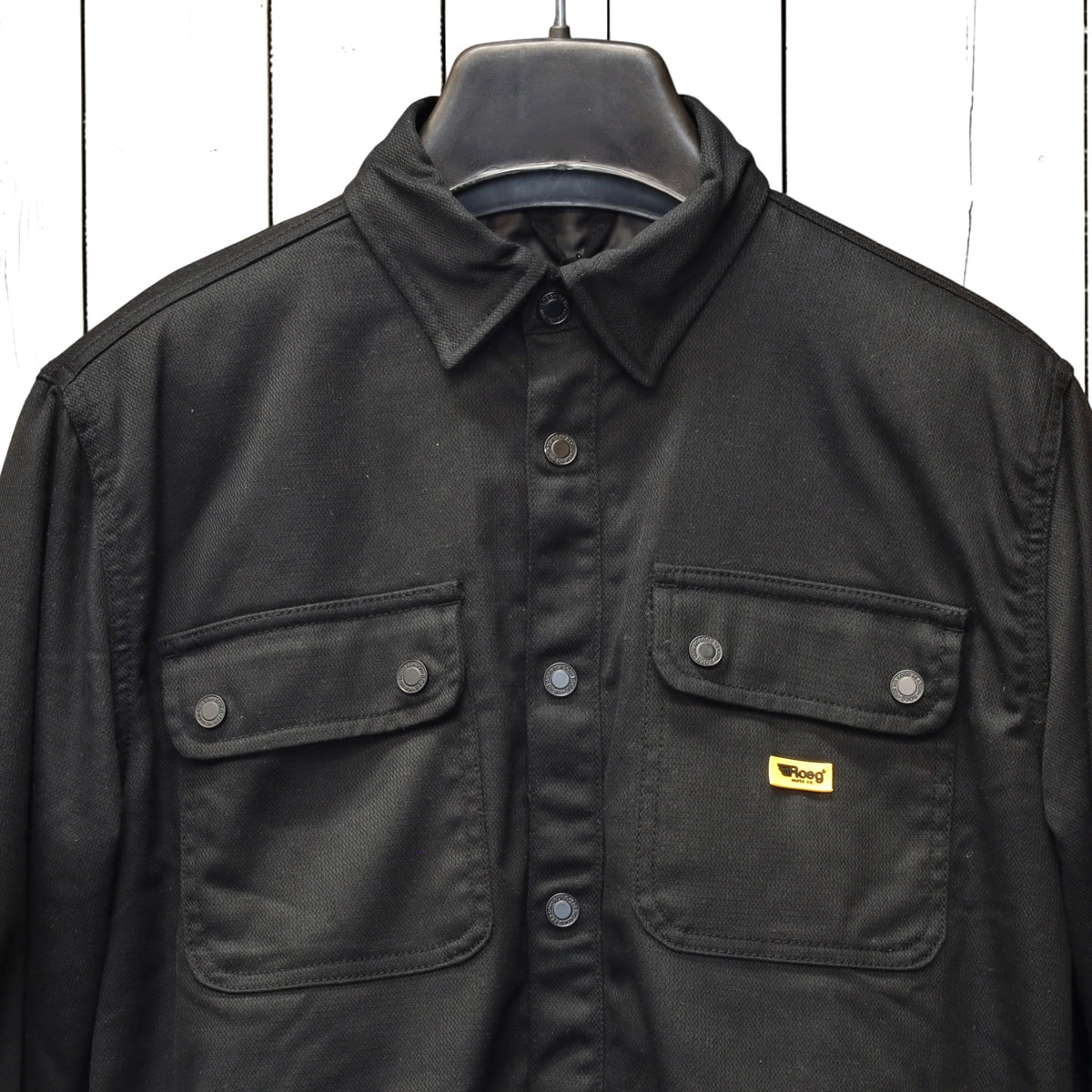 Roeg ローグ ワックコットンシャツジャケット "Chris wax Overshirt" 【ブラック】