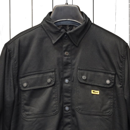 Roeg ローグ ワックコットンシャツジャケット "Chris wax Overshirt" 【ブラック】