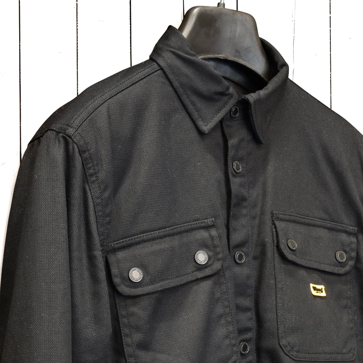 Roeg ローグ ワックコットンシャツジャケット "Chris wax Overshirt" 【ブラック】