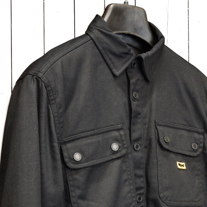 Roeg ローグ ワックコットンシャツジャケット "Chris wax Overshirt" 【ブラック】