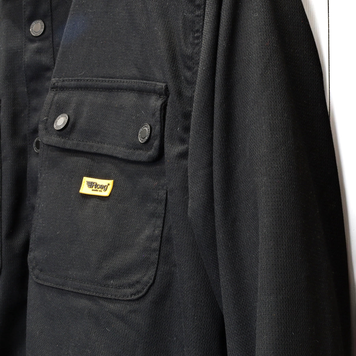 Roeg ローグ ワックコットンシャツジャケット "Chris wax Overshirt" 【ブラック】