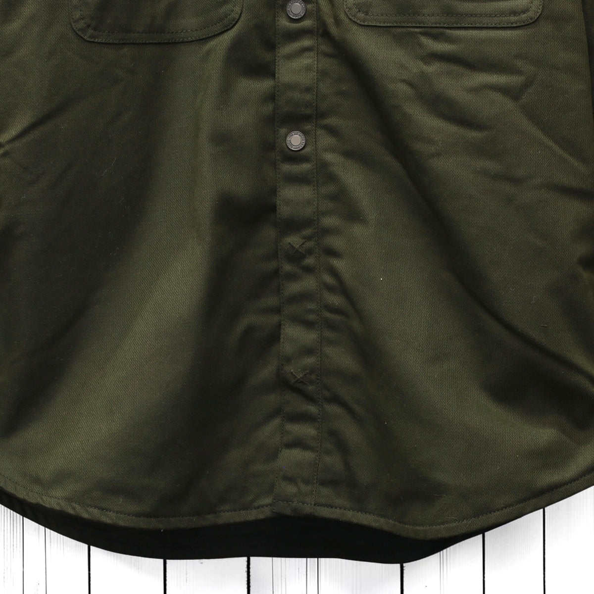 Roeg ローグ ワックコットンシャツジャケット "Chris wax Overshirt" 【アーミーグリーン】