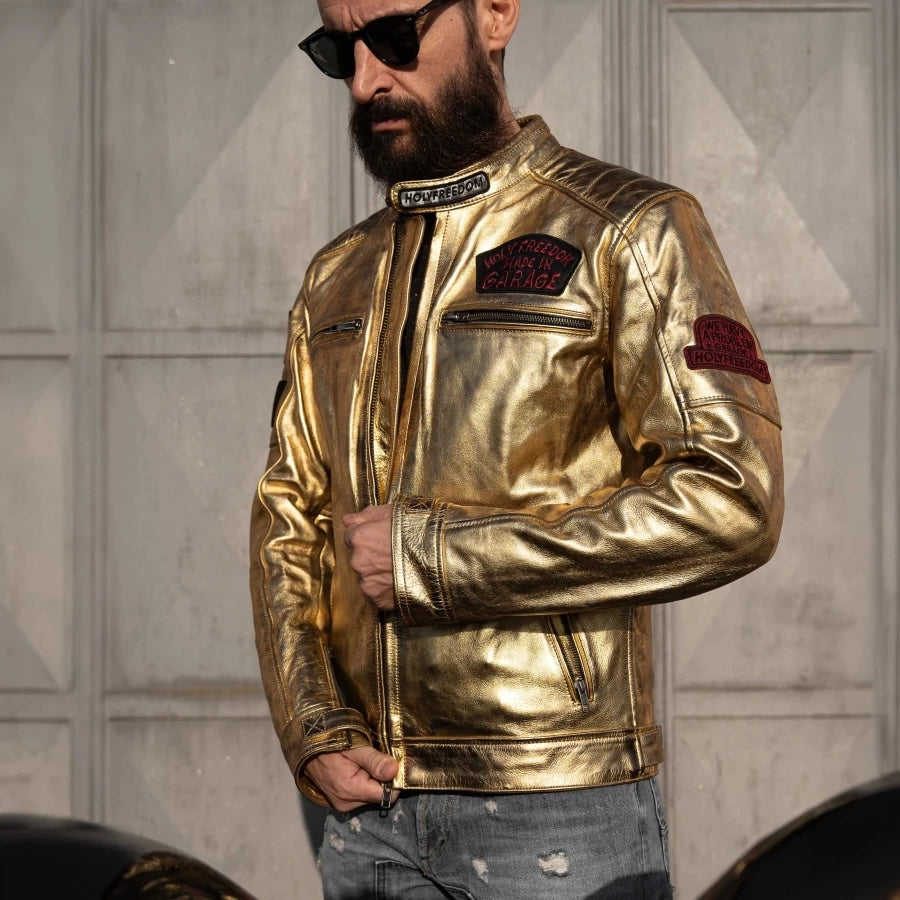 HOLYFREEDOM ホーリーフリーダム レザージャケット ”ZERO LINGOTTO JACKET”　【ゴールド】