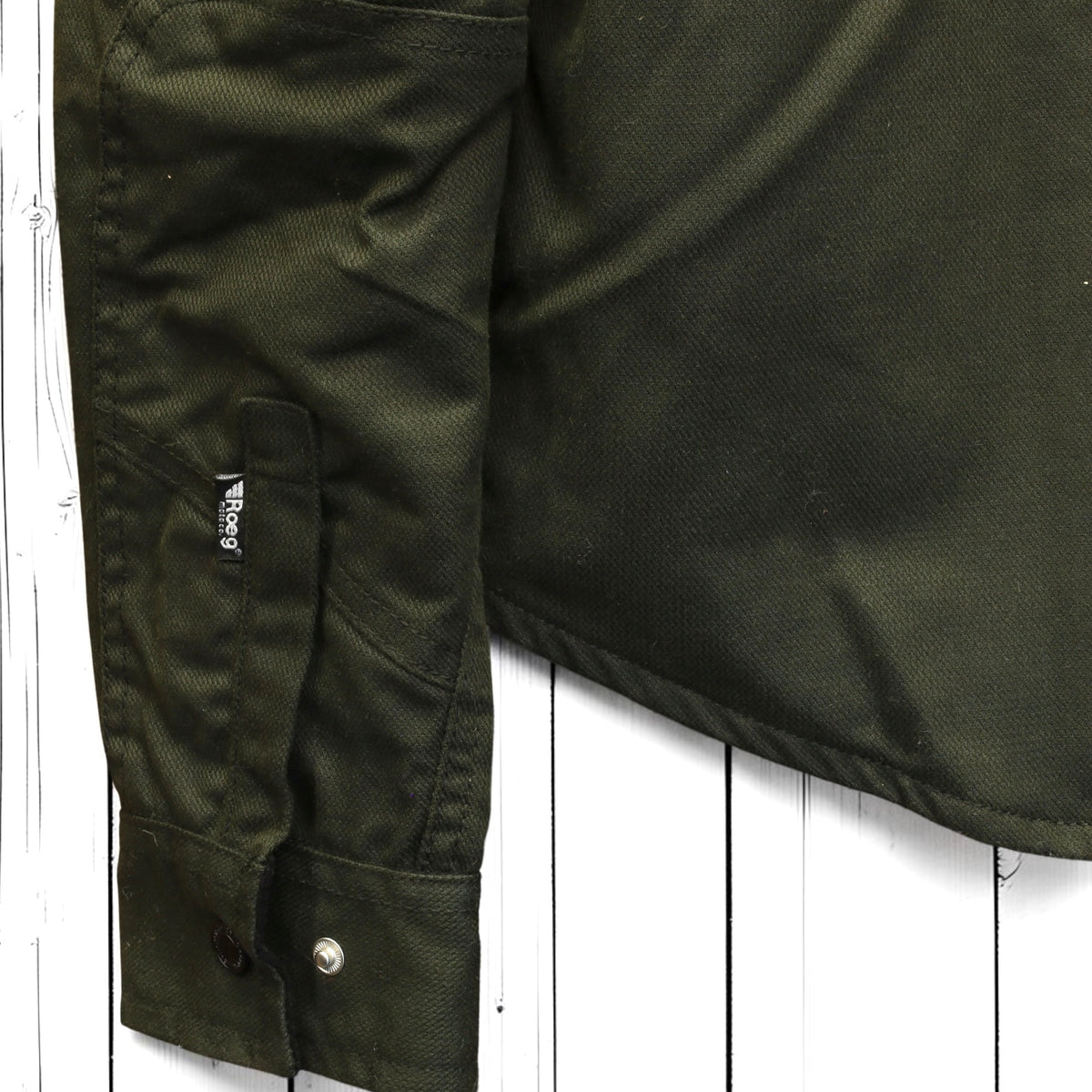 Roeg ローグ ワックコットンシャツジャケット "Chris wax Overshirt" 【アーミーグリーン】