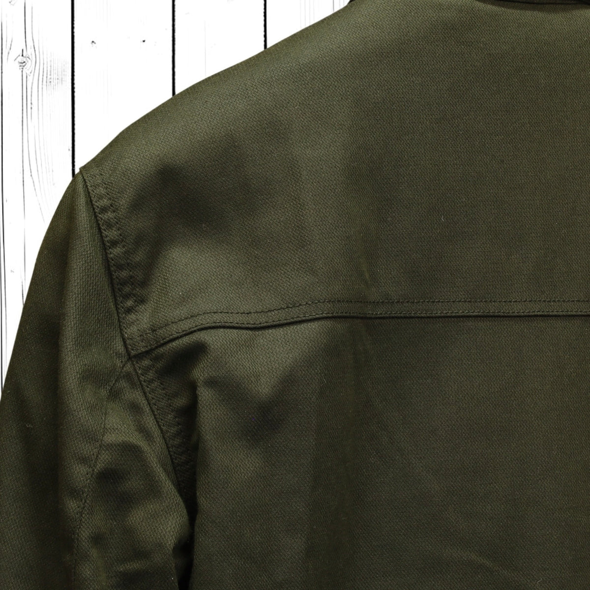 Roeg ローグ ワックコットンシャツジャケット "Chris wax Overshirt" 【アーミーグリーン】