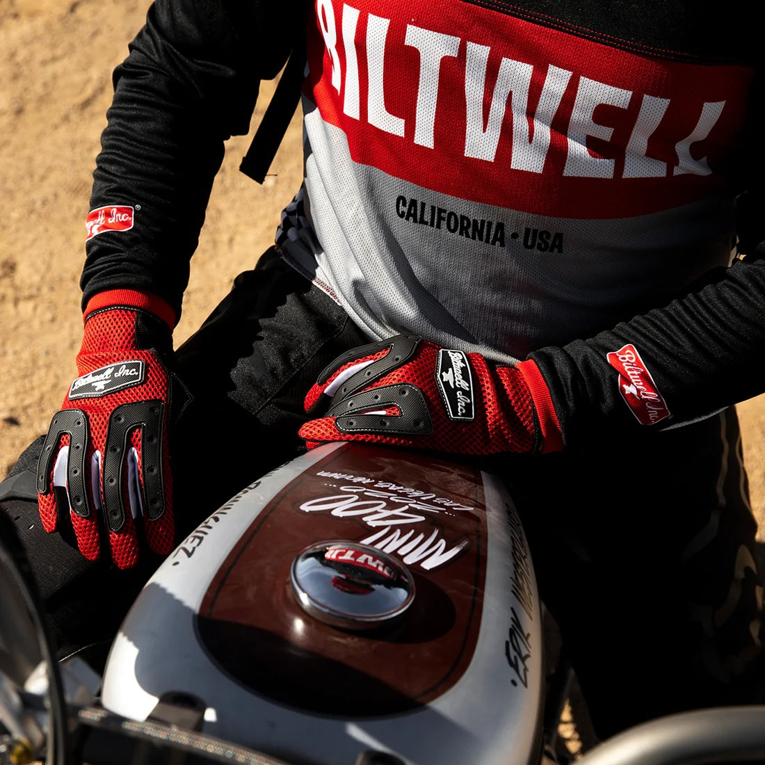 Biltwell ビルトウェル メッシュグローブ "Anza Gloves" 【レッド】