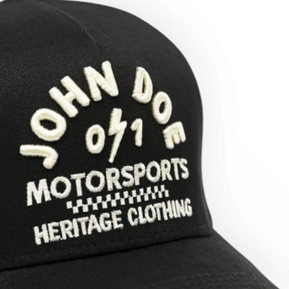 John Doe トラッカーキャップ   Black /White cap