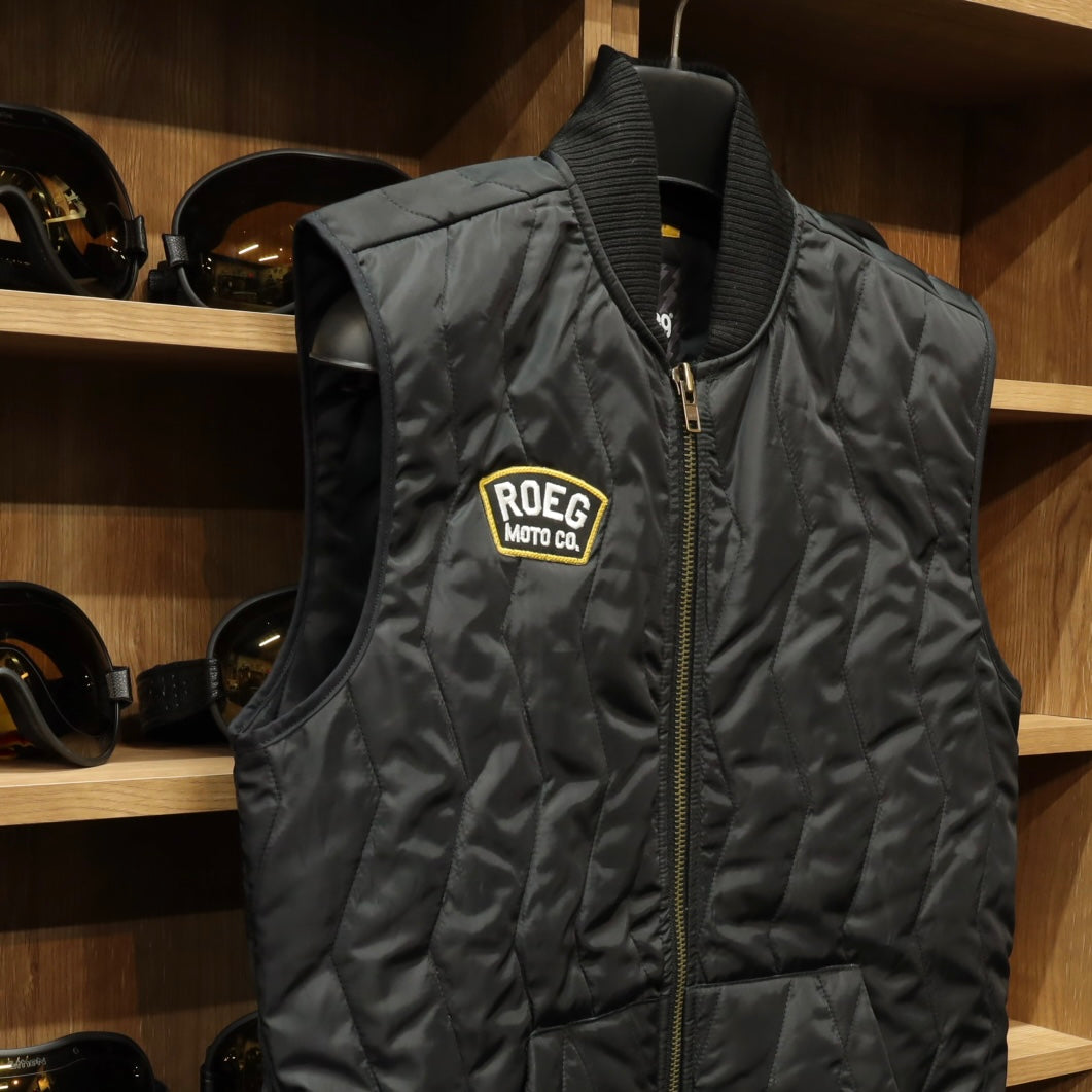 Roeg ローグ 中綿キルティング バイカーベスト "Victor vest"