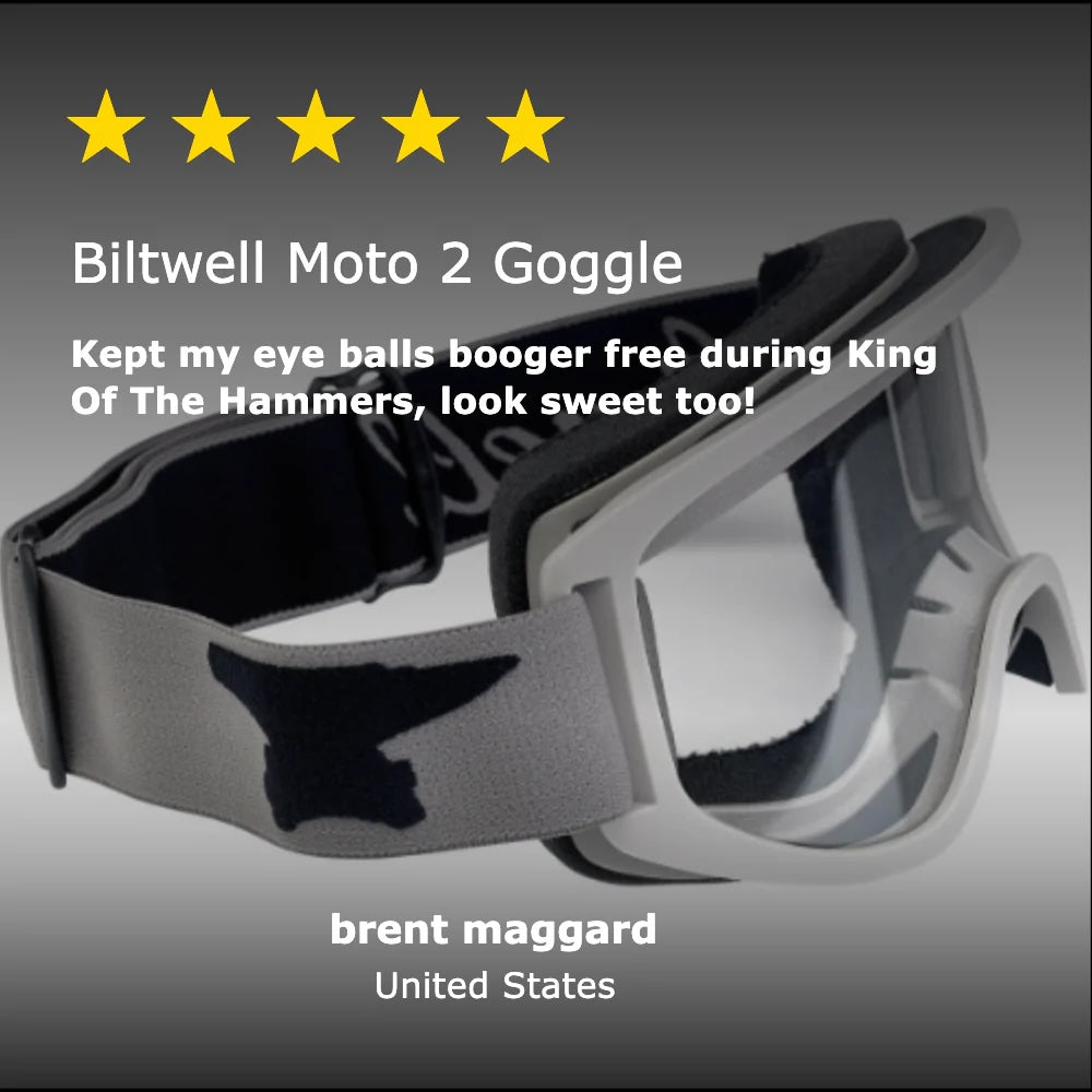 Biltwell ビルトウェル MOTO2.0 ゴーグル "Script Titanium"