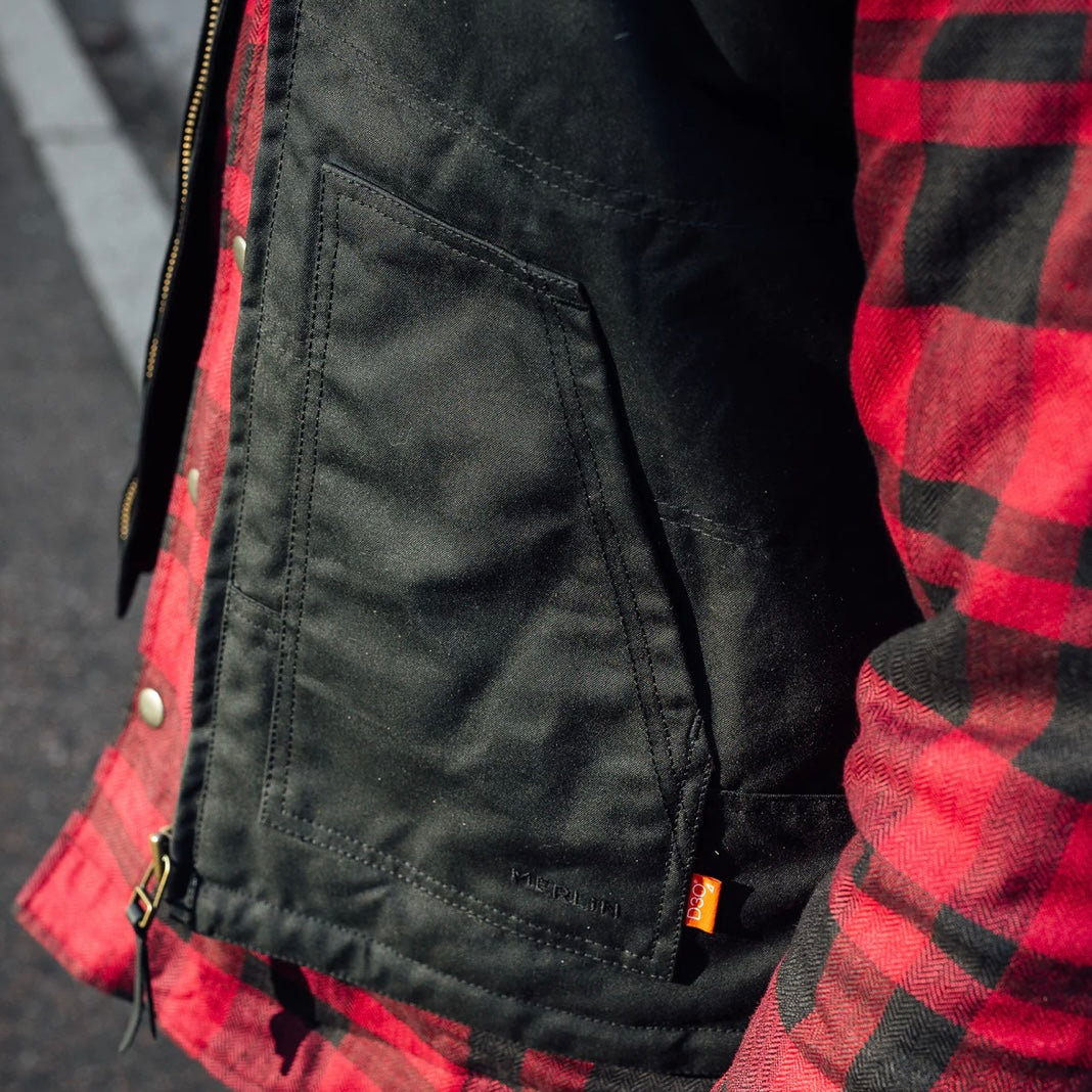 MERLIN マーリン ライディング用 ワックスコットンベスト "Bobber CE Riding Vest" 【ブラック】