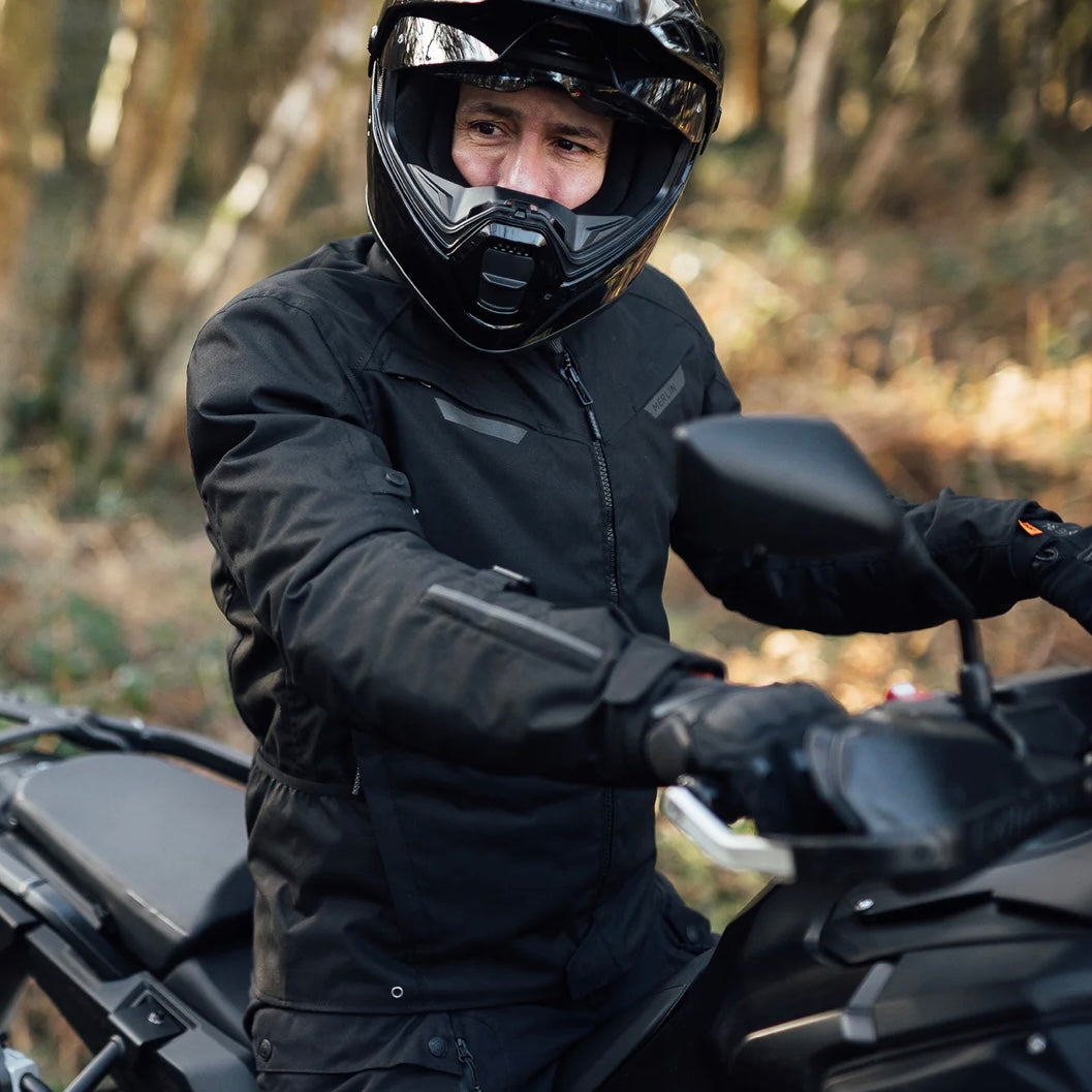 MERLIN マーリン 防水 オールシーズン ライディングジャケット "Taos Waterproof D3O Jacket" 【ブラック】