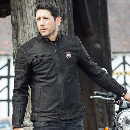 レザージャケット "Alton II D3O Leather Jacket" 【ブラック】