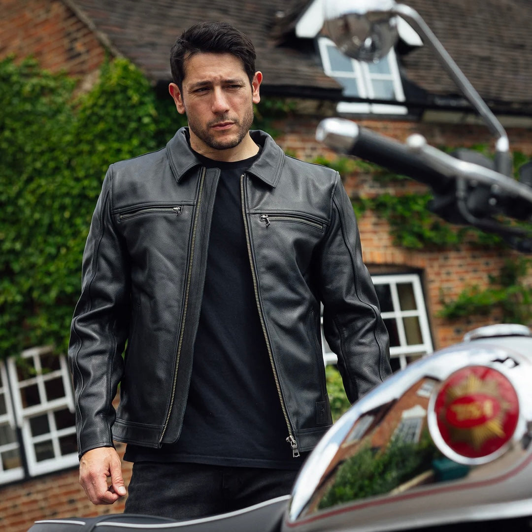 レザージャケット "Kingsbury D3O AAA Leather Jacket" 【ブラック】