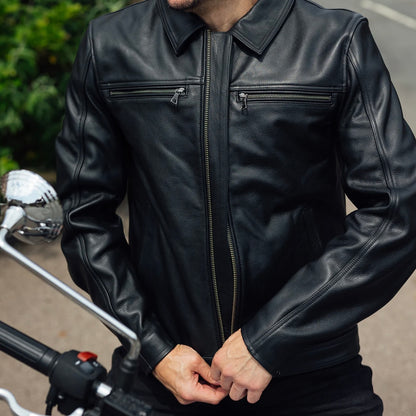 レザージャケット "Kingsbury D3O AAA Leather Jacket" 【ブラック】