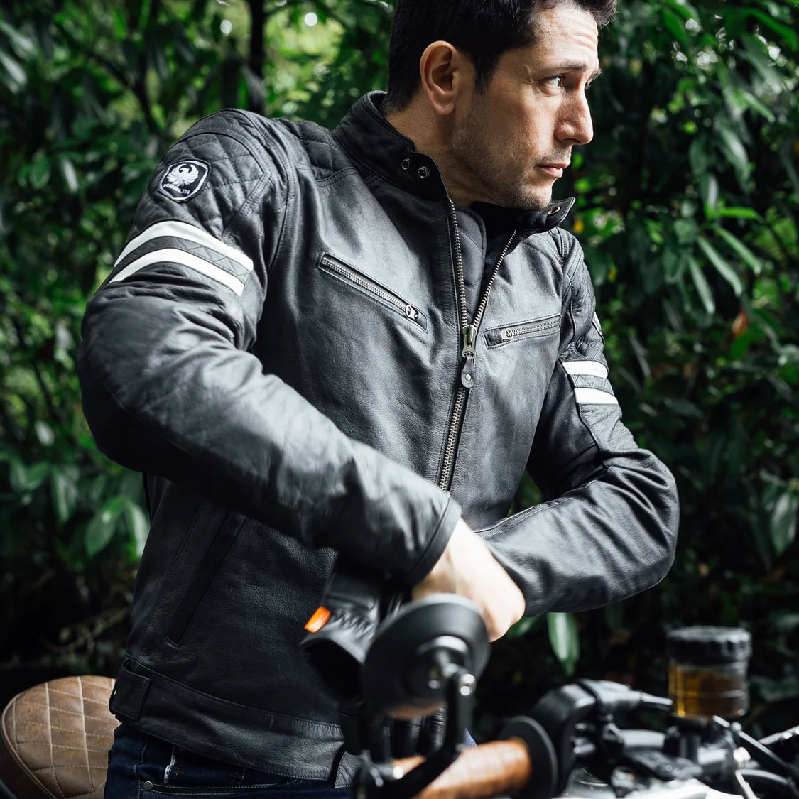 レザージャケット "Hixon II D3O® Leather Jacket" 【ブラック】