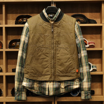 MERLIN マーリン ライディング用 ワックスコットンベスト "Bobber CE Riding Vest" 【デザート】