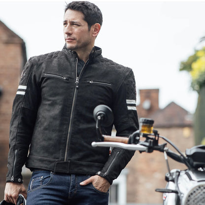 レザージャケット "Hixon II D3O® Leather Jacket" 【ブラウン】