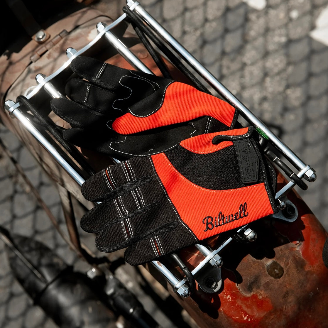 BIltwell ビルトウェル テキスタイルグローブ "Moto Gloves" 【オレンジ/ブラック】