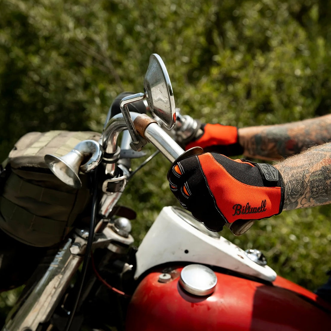 BIltwell ビルトウェル テキスタイルグローブ "Moto Gloves" 【オレンジ/ブラック】