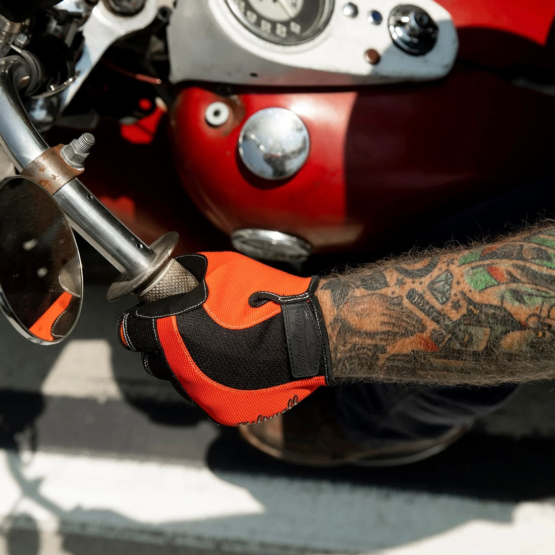 BIltwell ビルトウェル テキスタイルグローブ "Moto Gloves" 【オレンジ/ブラック】