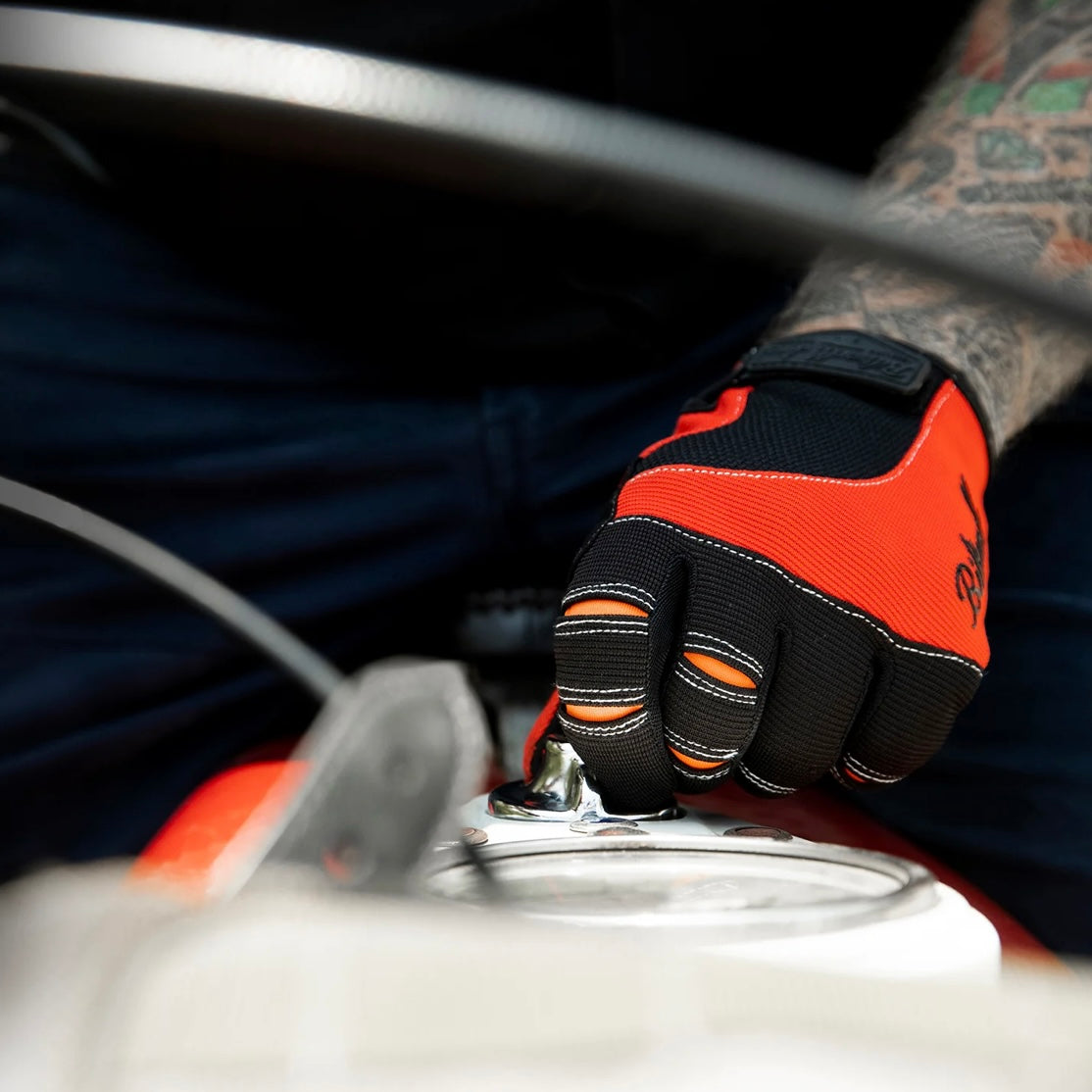 BIltwell ビルトウェル テキスタイルグローブ "Moto Gloves" 【オレンジ/ブラック】