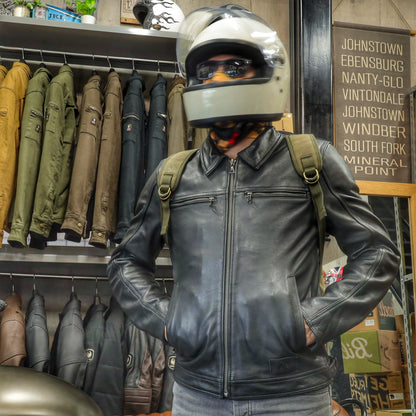 レザージャケット "Kingsbury D3O AAA Leather Jacket" 【ブラック】