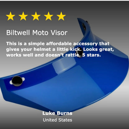 Biltwell （ビルトウェル）"MOTO VISOR" ヘルメット用 バイザー【ブルー】