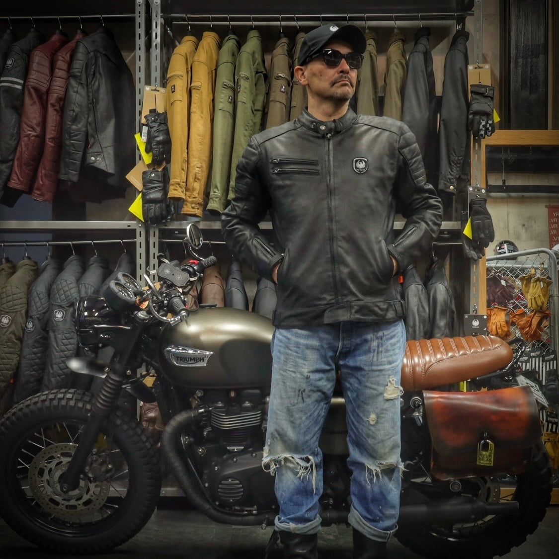 レザージャケット "Alton II D3O Leather Jacket" 【ブラック】