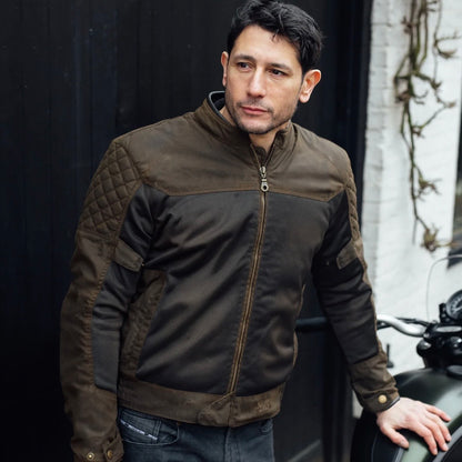 MERLIN （マーリン） ワックスコットンメッシュジャケット "WALTHAM D3O COTEC AIR JACKET" 【オリーブ】