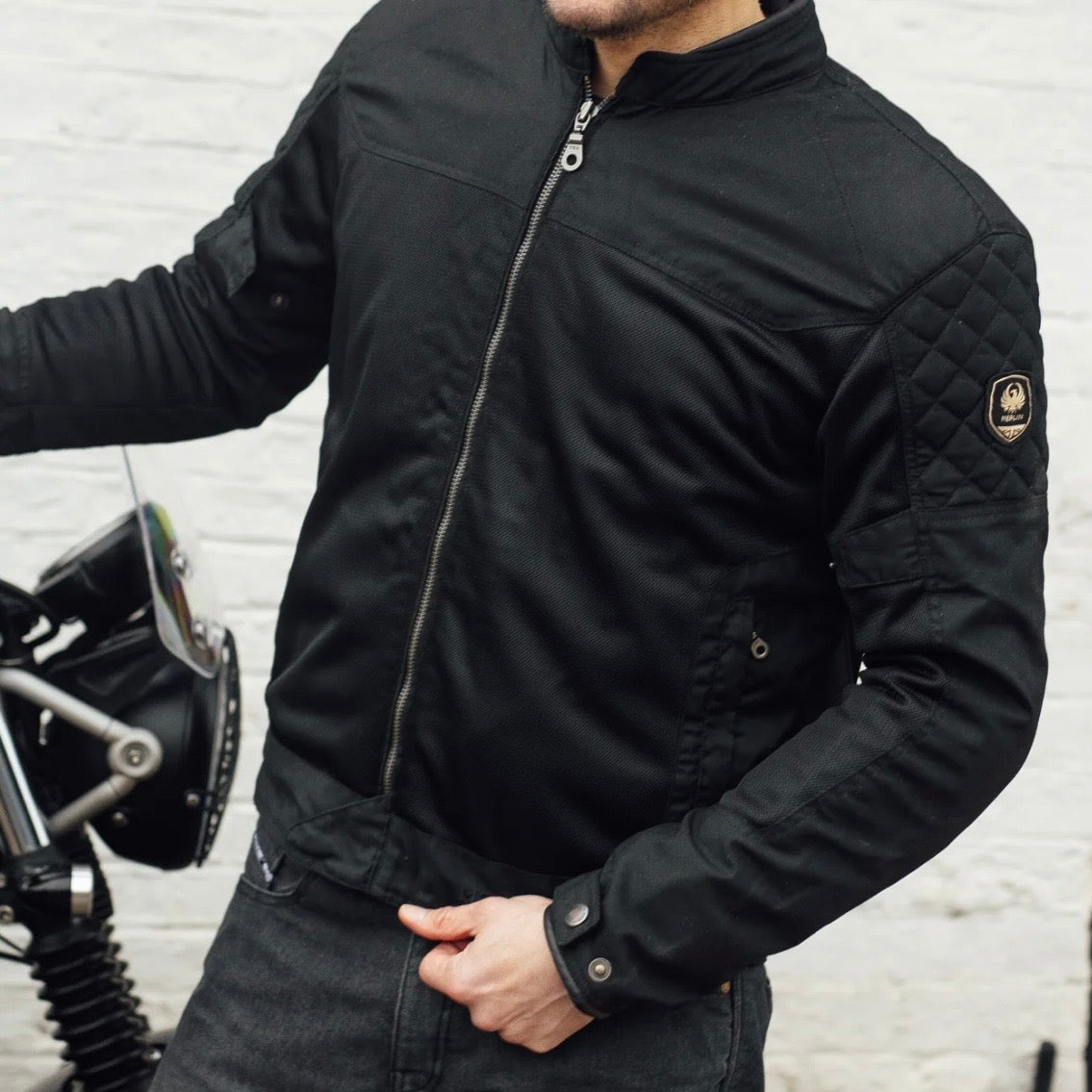 MERLIN （マーリン） ワックスコットンメッシュジャケット "WALTHAM D3O COTEC AIR JACKET" 【ブラック】