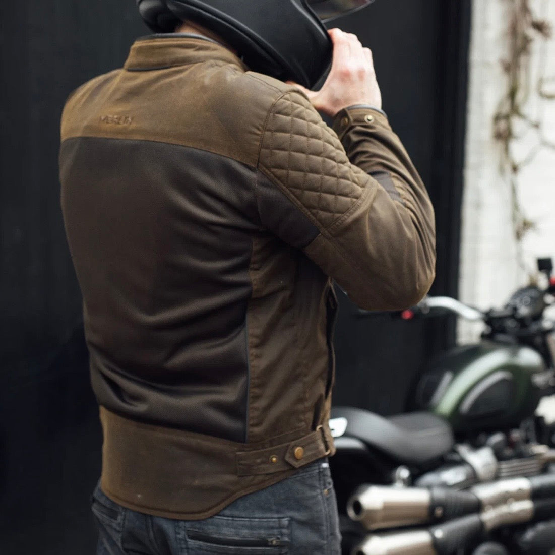 MERLIN （マーリン） ワックスコットンメッシュジャケット "WALTHAM D3O COTEC AIR JACKET" 【オリーブ】