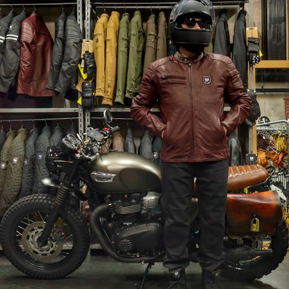 レザージャケット "Alton II D3O Leather Jacket" 【オックスブラッド】
