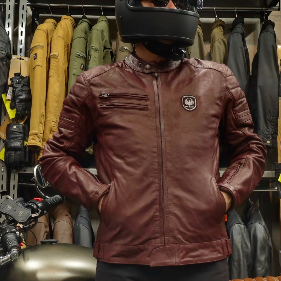 レザージャケット "Alton II D3O Leather Jacket" 【オックスブラッド】